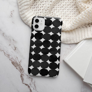 Elegant black watercolor dots Case-Mate iPhone case