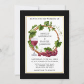 Elegant Black Waterverf Grapes Wreatfoto Kaart (Voorkant)