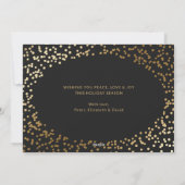 Elegant Black Waterverf met kerstkaarten Feestdagenkaart (Achterkant)