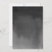 Elegant Black Waterverf Photo Afstuderen Aankondiging (Achterkant)