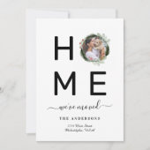 Elegant Black We hebben kerstfoto gemaakt met Wrea Aankondiging (Voorkant)