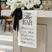 Elegant Black Wedding Bar Menu Reception Decor Spandoek