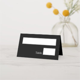 Elegant Black Wedding Folded Place Card Plaatskaartje