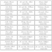 Elegant Black Wedding Guest Adresetiketten Sticker (Voorkant)