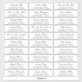 Elegant Black Wedding Guest Adresetiketten Sticker (Vel)