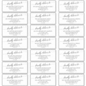 Elegant Black Wedding Guest Adresetiketten Sticker (Voorkant)