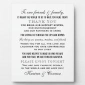 Elegant Black Wedding Guest Bedankt bericht Fotoplaat (Voorkant)