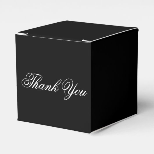 Elegant Black Wedding Guest Favor Box Bedankdoosjes (Voorkant Zijde)