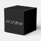 Elegant Black Wedding Guest Favor Box Bedankdoosjes (Achterkant)