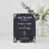 Elegant Black Wedding Invitation Briefkaart (Staand voorkant)