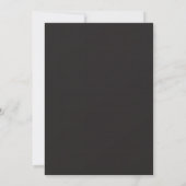 Elegant Black Wedding Invitation Kaart (Achterkant)