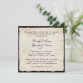 Elegant Black Wedding Invitation Kaart (Staand voorkant)