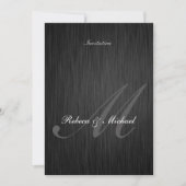 Elegant Black Wedding Invitation Kaart (Voorkant)