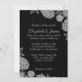 Elegant Black Wedding Invitations Kaart (Voorkant)