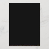 Elegant Black Wedding Menu met Gold Foil (Achterkant)