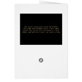 Elegant Black Wedding Programs with Gold Foil (Achterkant)