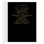 Elegant Black Wedding Programs with Gold Foil (Binnen (Rechts))