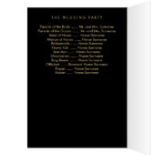 Elegant Black Wedding Programs with Gold Foil (Binnen (Links))