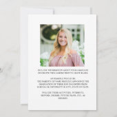 Elegant Black White 6 Photo Collage Afstuderen Aankondiging (Achterkant)