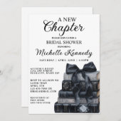 Elegant Black & White A New Chapter Bridal Shower  Kaart (Voorkant / Achterkant)