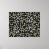 Elegant Black & White Abstract Geometric Pattern  Canvas Afdruk (Voorkant)