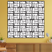 Elegant Black &White  Abstract Pattern Canvas Afdruk (Insitu (Woonkamer))