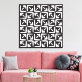 Elegant Black &White Abstract Pattern Canvas Afdruk (Insitu (Woonkamer))