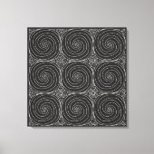 Elegant Black &White Abstract Pattern Canvas Afdruk (Voorkant)