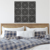Elegant Black &White Abstract Pattern Canvas Afdruk (Insitu (Slaapkamer))