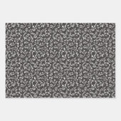 Elegant Black White Abstract Wedding Inpakpapier Vel (Voorkant 3)