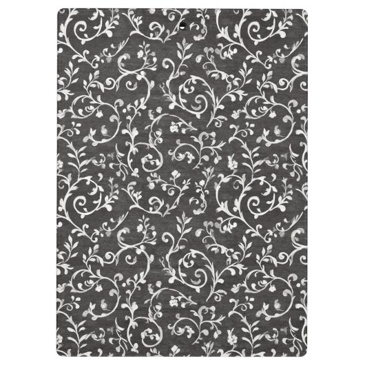 Elegant Black White Abstract Wedding Klembord (Achterkant)