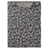 Elegant Black White Abstract Wedding Klembord (Voorkant)