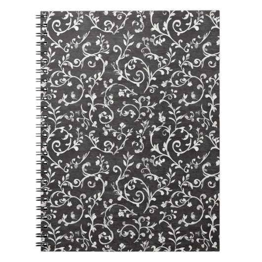 Elegant Black White Abstract Wedding Notitieboek (Voorkant)