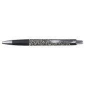 Elegant Black White Abstract Wedding Pen (Achterkant)