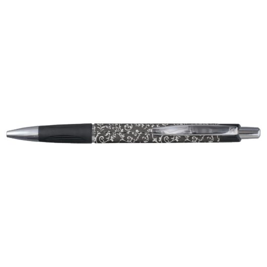 Elegant Black White Abstract Wedding Pen (Achterkant)