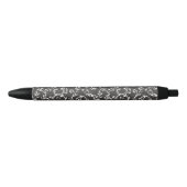 Elegant Black White Abstract   Zwarte Inkt Pen (Voorkant)