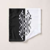 Elegant Black & White Abstracte Harlequin Style Bad Handdoek (Wasdoekje)