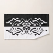 Elegant Black & White Abstracte Harlequin Style Bad Handdoek (Handdoek)