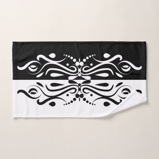 Elegant Black & White Abstracte Harlequin Style Bad Handdoek (Handdoek)