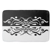 Elegant Black & White Abstracte Harlequin Style Badmat (Voorkant)