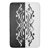 Elegant Black & White Abstracte Harlequin Style Badmat (Voorkant Verticaal)