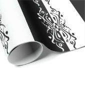 Elegant Black & White Abstracte Harlequin Style Cadeaupapier (Rol Hoek)