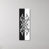 Elegant Black & White Abstracte Harlequin Style Canvas Afdruk (Voorkant)