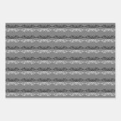 Elegant Black & White Abstracte Harlequin Style Inpakpapier Vel (Voorkant 3)