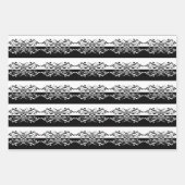 Elegant Black & White Abstracte Harlequin Style Inpakpapier Vel (Voorkant 2)