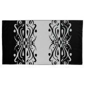 Elegant Black & White Abstracte Harlequin Style Kussensloop (Voorkant-Links)
