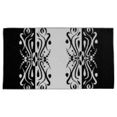 Elegant Black & White Abstracte Harlequin Style Kussensloop (Voorkant-Rechts)