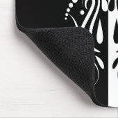 Elegant Black & White Abstracte Harlequin Style Muismat (Hoek)