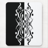 Elegant Black & White Abstracte Harlequin Style Muismat (Voorkant)