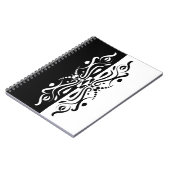 Elegant Black & White Abstracte Harlequin Style Notitieboek (Linkerzijde)